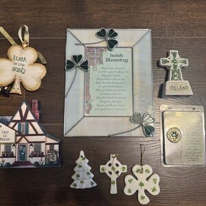 Irish Themed Decor Set with Shamrocks